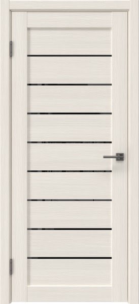 Межкомнатная дверь RM056 (экошпон «лиственница беленая», лакобель черный)