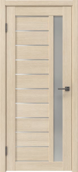 Межкомнатная дверь RM058 (экошпон «лиственница кремовая», матовое стекло)