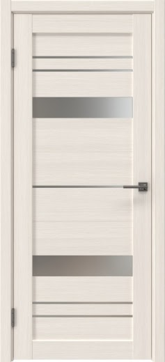 Межкомнатная дверь RM062 (экошпон лиственница беленая, матовое стекло)