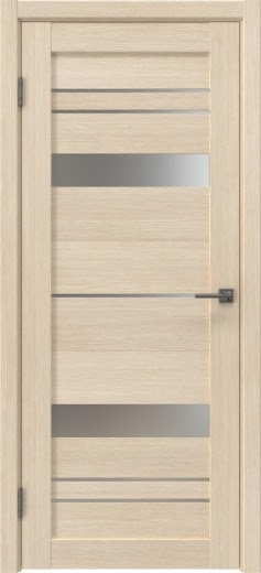 Межкомнатная дверь RM062 (экошпон лиственница кремовая, матовое стекло)