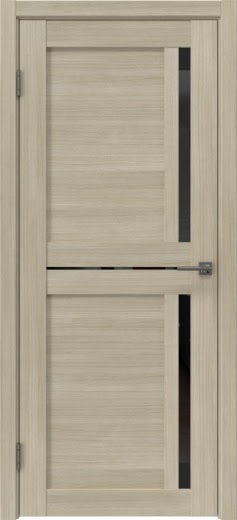 Межкомнатная дверь RM063 (экошпон дуб дымчатый, лакобель черный)