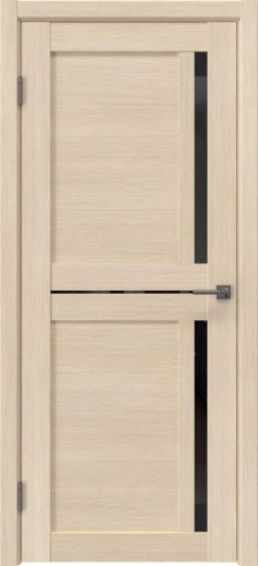 Межкомнатная дверь RM063 (экошпон лиственница кремовая, лакобель черный)