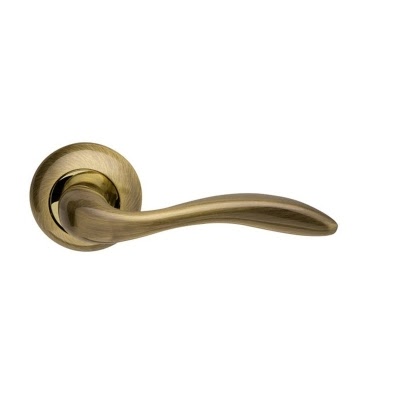 Ручка дверная SELENA-LD19-1ABGP-7 (ЦАМ, бронза – золото)