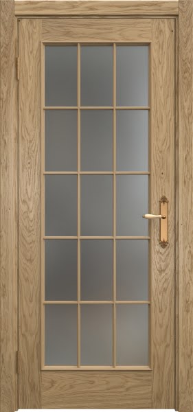 Межкомнатная дверь SK005 (натуральный шпон дуба / матовое стекло)