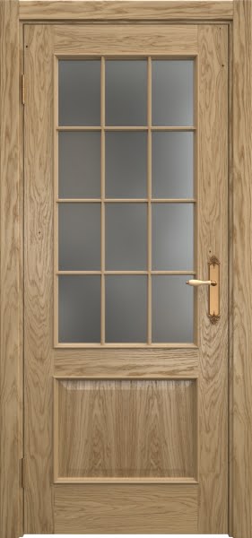 Межкомнатная дверь SK011 (натуральный шпон дуба / матовое стекло)