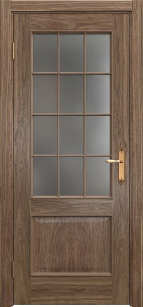 Межкомнатная дверь SK011 (шпон американский орех / матовое стекло)