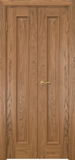 Распашная двустворчатая дверь SK013 (шпон «дуб античный с патиной», глухая, 40 см)