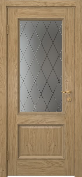 Межкомнатная дверь SK014 (натуральный шпон дуба, сатинат ромб)