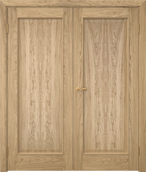 Распашная двустворчатая дверь SK005 (шпон натурального дуба, глухая)