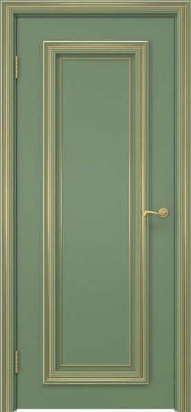 Межкомнатная дверь SK019 (эмаль RAL 6011 патина золото)