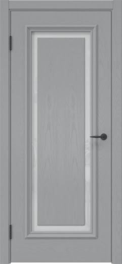 Межкомнатная дверь SK021 (шпон ясень серый, триплекс белый)
