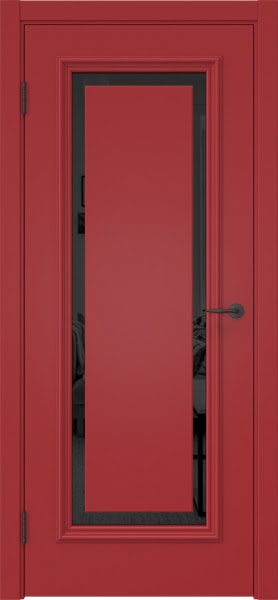 Межкомнатная дверь SK021 (эмаль RAL 3001, триплекс черный)