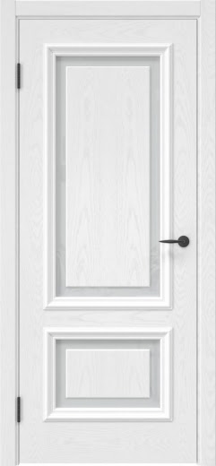 Межкомнатная дверь SK022 (шпон ясень белый, триплекс белый)