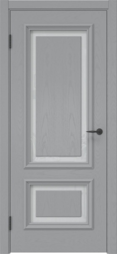 Межкомнатная дверь SK022 (шпон ясень серый, триплекс белый)