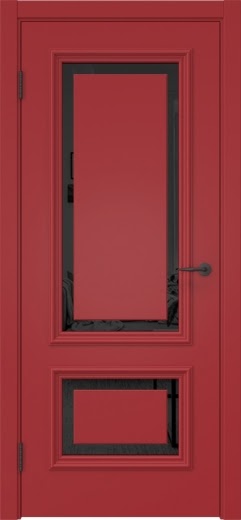 Межкомнатная дверь SK022 (эмаль RAL 3001, триплекс черный)