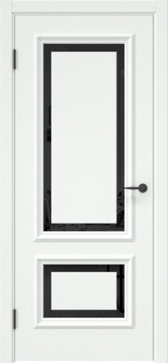 Межкомнатная дверь SK022 (эмаль RAL 9003, триплекс черный)