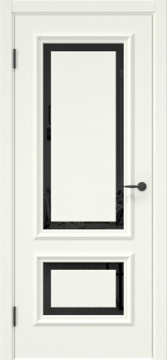 Межкомнатная дверь SK022 (эмаль RAL 9010, триплекс черный)