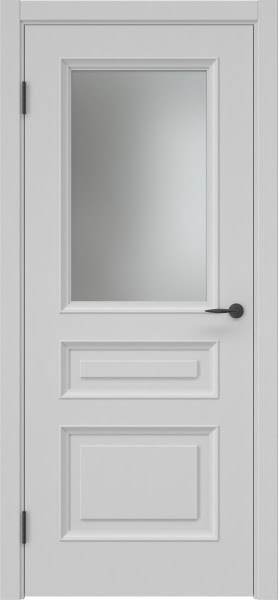 Межкомнатная дверь SK001 (эмаль серая, матовое стекло)
