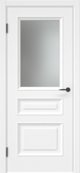 Межкомнатная дверь SK001 (эмаль белая, матовое стекло)