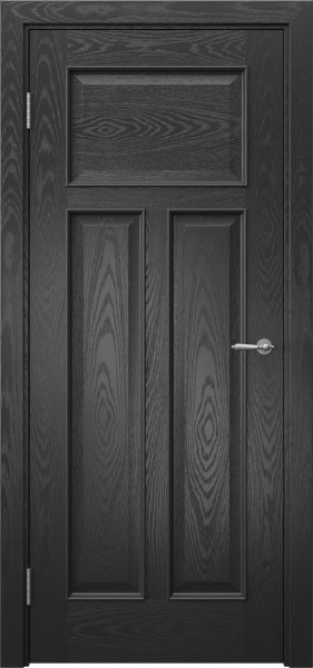 Межкомнатная дверь SL001 (шпон ясень черный)