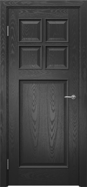 Межкомнатная дверь SL004 (шпон ясень черный)