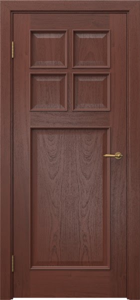 Межкомнатная дверь SL004 (шпон красное дерево)