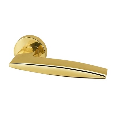 Ручка дверная SQUID-URB9-GOLD-24 (ЦАМ, золото 24К)