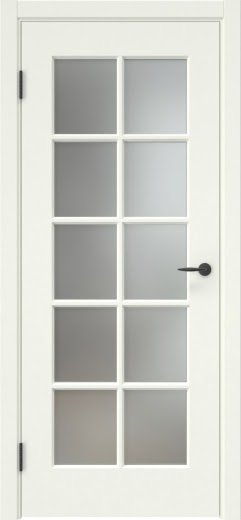 Межкомнатная дверь ZK022 (эмаль RAL 9010, матовое стекло)