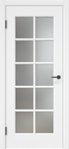 Межкомнатная дверь ZK022 (эмаль белая, матовое стекло)