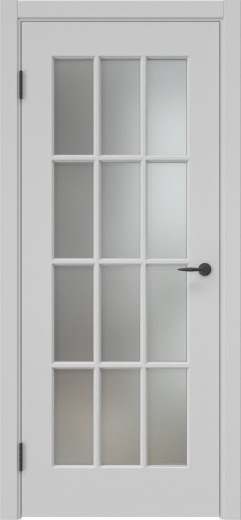 Межкомнатная дверь ZK023 (эмаль серая, матовое стекло)