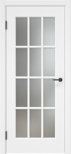 Межкомнатная дверь ZK023 (эмаль белая, матовое стекло)