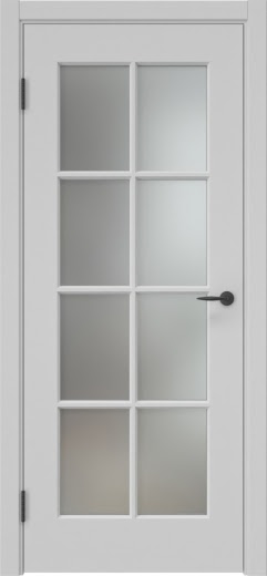 Межкомнатная дверь ZK024 (эмаль серая, матовое стекло)