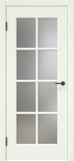 Межкомнатная дверь ZK024 (эмаль RAL 9010, матовое стекло)