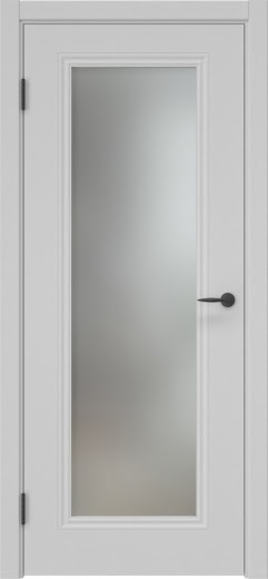 Межкомнатная дверь ZK027 (эмаль серая, матовое стекло)