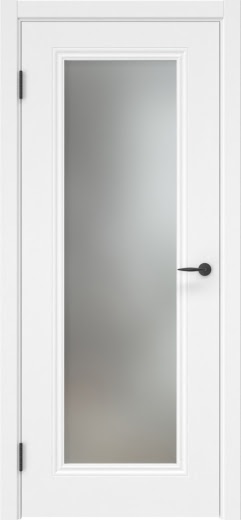 Межкомнатная дверь ZK027 (эмаль белая, матовое стекло)