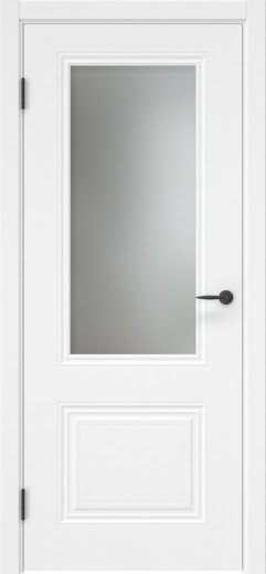Межкомнатная дверь ZK028 (эмаль белая, матовое стекло)