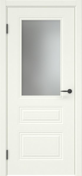Межкомнатная дверь ZK029 (эмаль RAL 9010, матовое стекло)