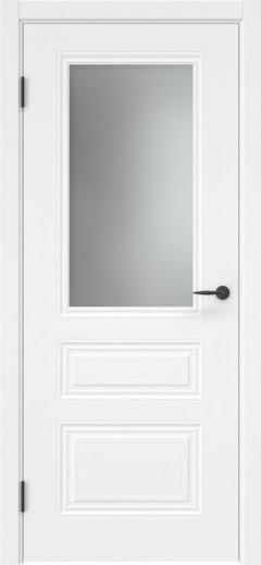 Межкомнатная дверь ZK029 (эмаль белая, матовое стекло)