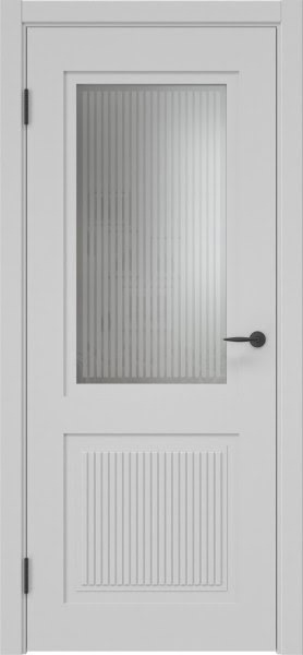 Межкомнатная дверь ZK031 (эмаль серая, матовое стекло)