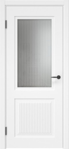 Межкомнатная дверь ZK031 (эмаль белая, матовое стекло)