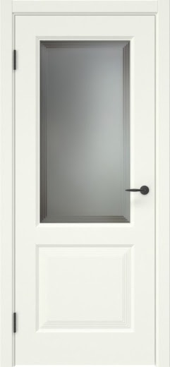 Межкомнатная дверь ZK033 (эмаль RAL 9010, матовое стекло)