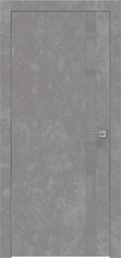 Межкомнатная дверь ZM007 (экошпон «бетон» / лакобель серый)