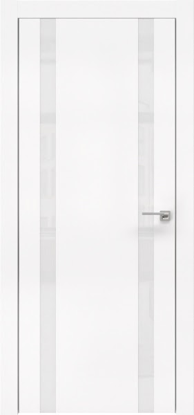 Межкомнатная дверь ZM008 (экошпон белый / лакобель белый)