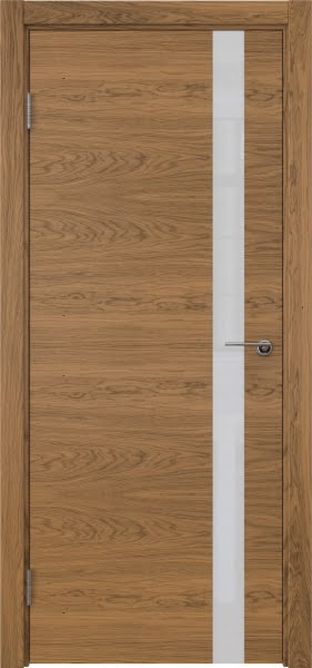 Межкомнатная дверь ZM012 (шпон дуб античный с патиной, лакобель белый)