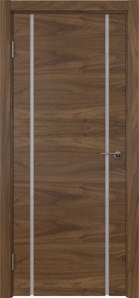 Межкомнатная дверь ZM020 (шпон американский орех, триплекс белый)