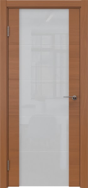 Межкомнатная дверь ZM021 (шпон анегри, триплекс белый)
