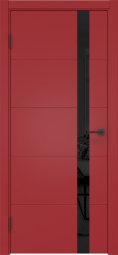 Межкомнатная дверь ZM033 (эмаль RAL 3001, лакобель черный)