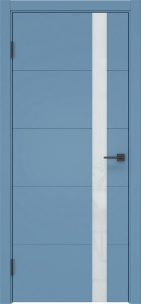 Межкомнатная дверь ZM033 (эмаль RAL 5024, лакобель белый)
