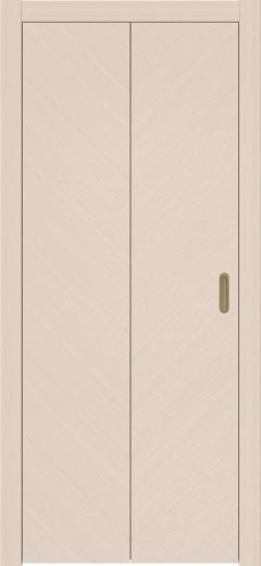 Складная дверь ZM049 (шпон беленый дуб, глухая)