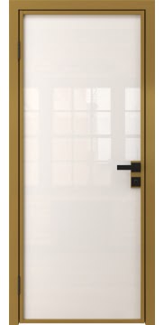 Алюминиевая межкомнатная дверь 1AG («золото» / триплекс белый) — 4745
